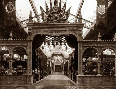 1889 Iron and Steel Exhibit Paris Expo Vintage Photograph 8.5" x 11" Reprint