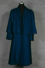 Men's Navy Blue Wool Cape Coat Victorian Outerwear