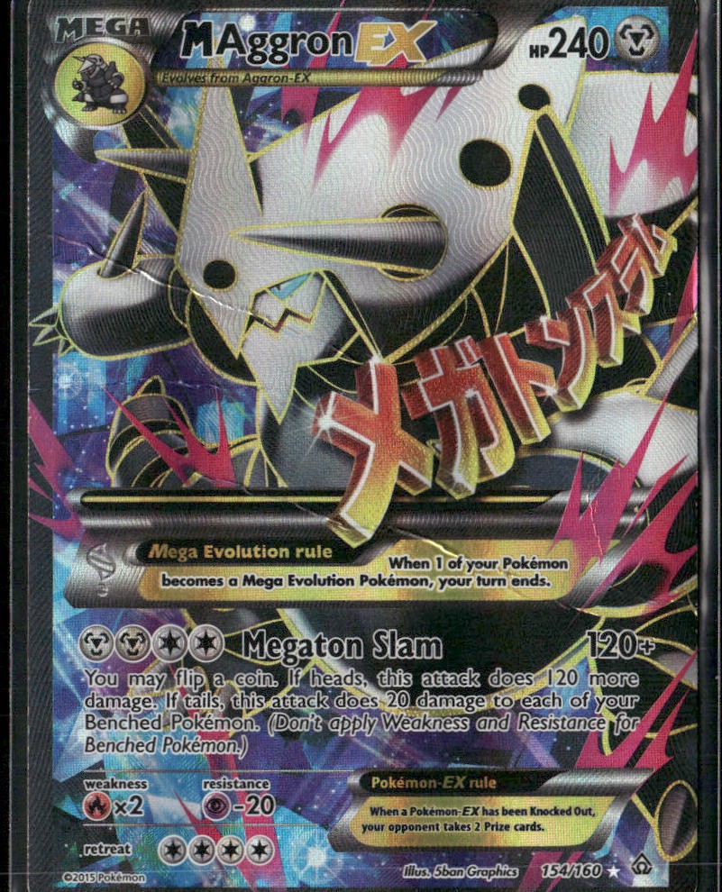 M Aggron EX (154 Full Art) 154/160 Holo - Pokemon TCG XY - Primal Clash