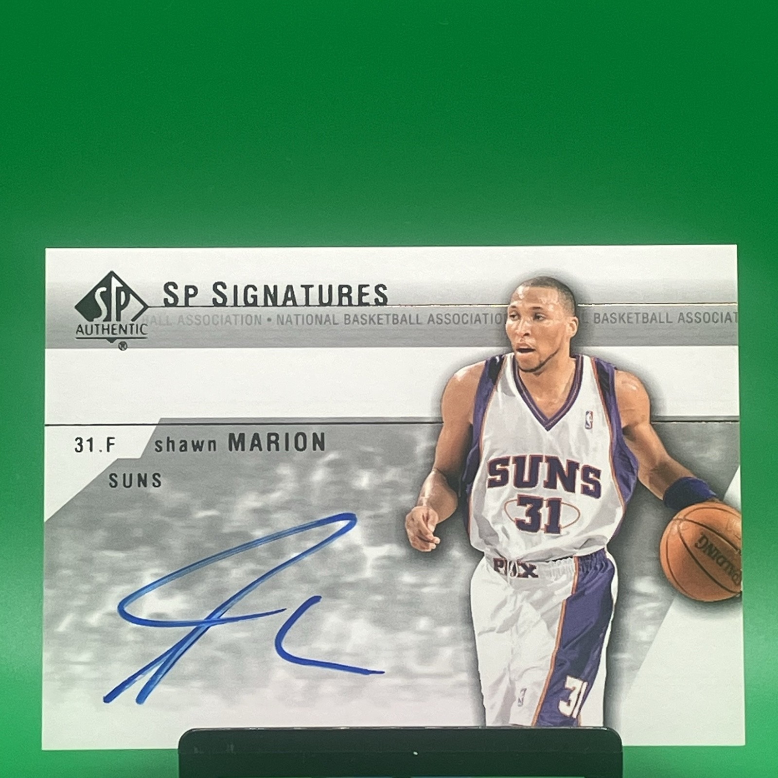 Shawn Marion #SM-A Basketball Cards 2003 SP Authentic Signatures trading card — raw and PSA graded price guide