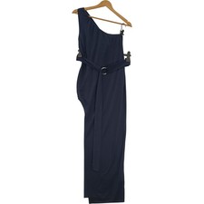 Boohoo One Shoulder Maxi Dress UK 12 Womenswear Dark Blue Evening Tags Preloved