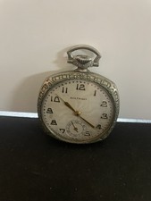 VINTAGE BUILTRIGHT  SWISS  SILVER 6 JEWELS  POCKET WATCH  Not Running