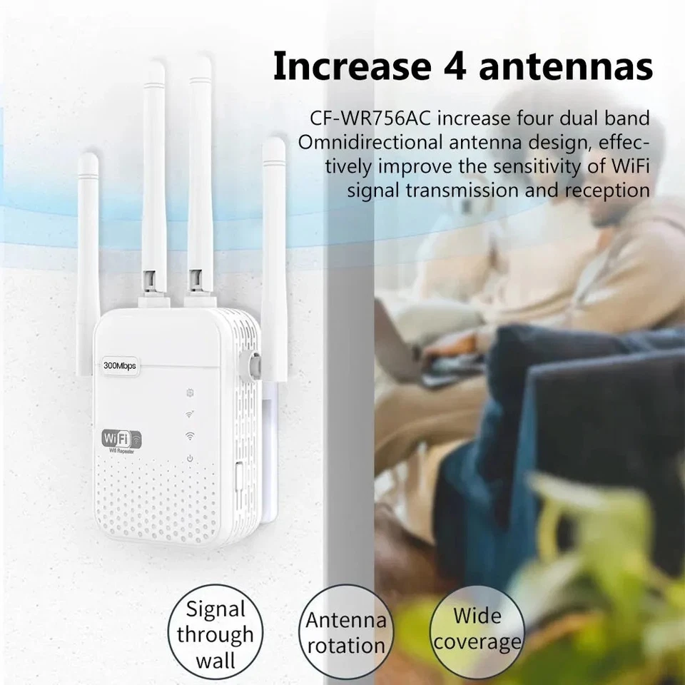 WiFi Range Extender Internet Booster Wireless Signal Repeater - Image 4 of 4
