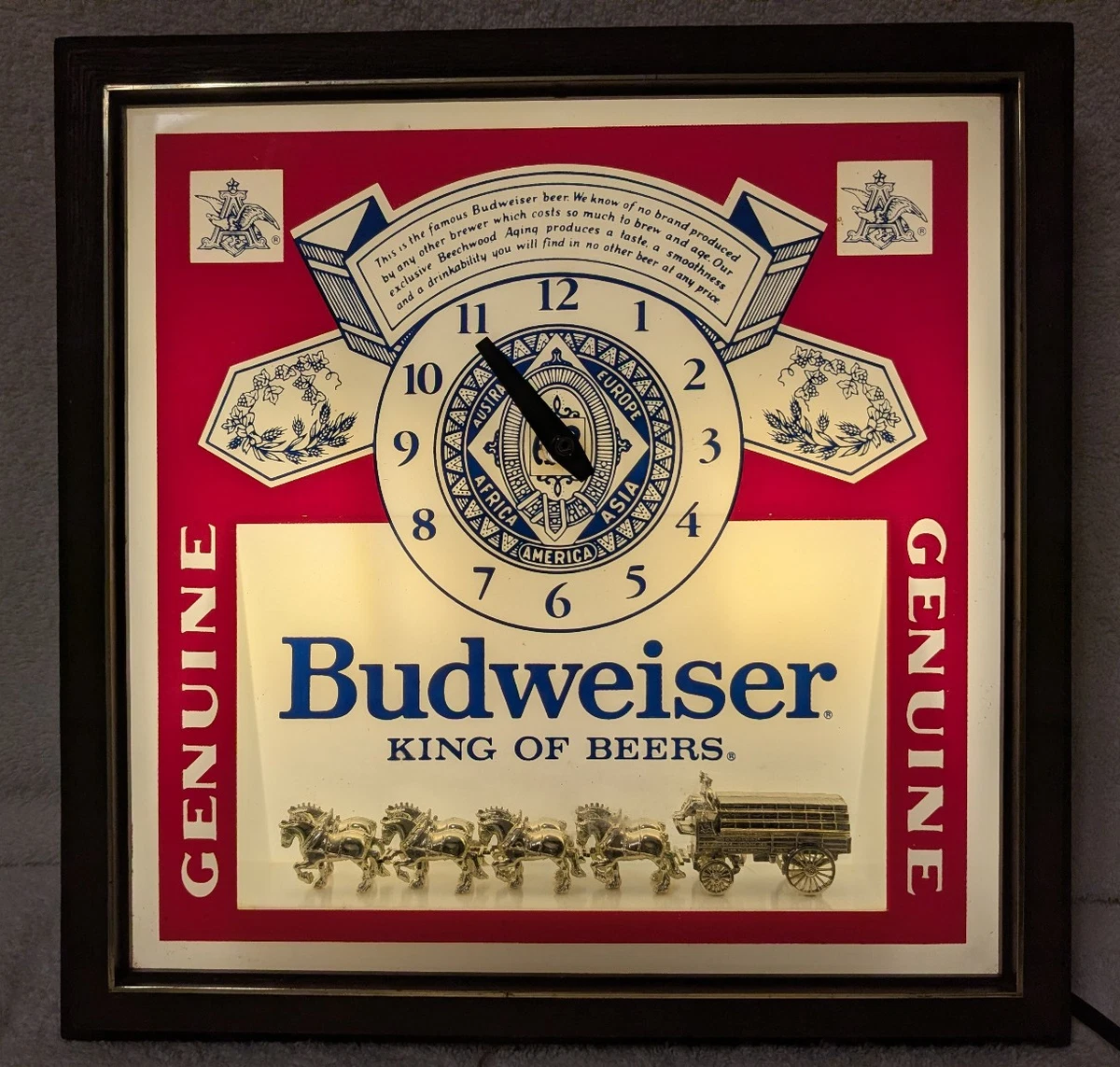 budweiser beer clock products for sale | eBay