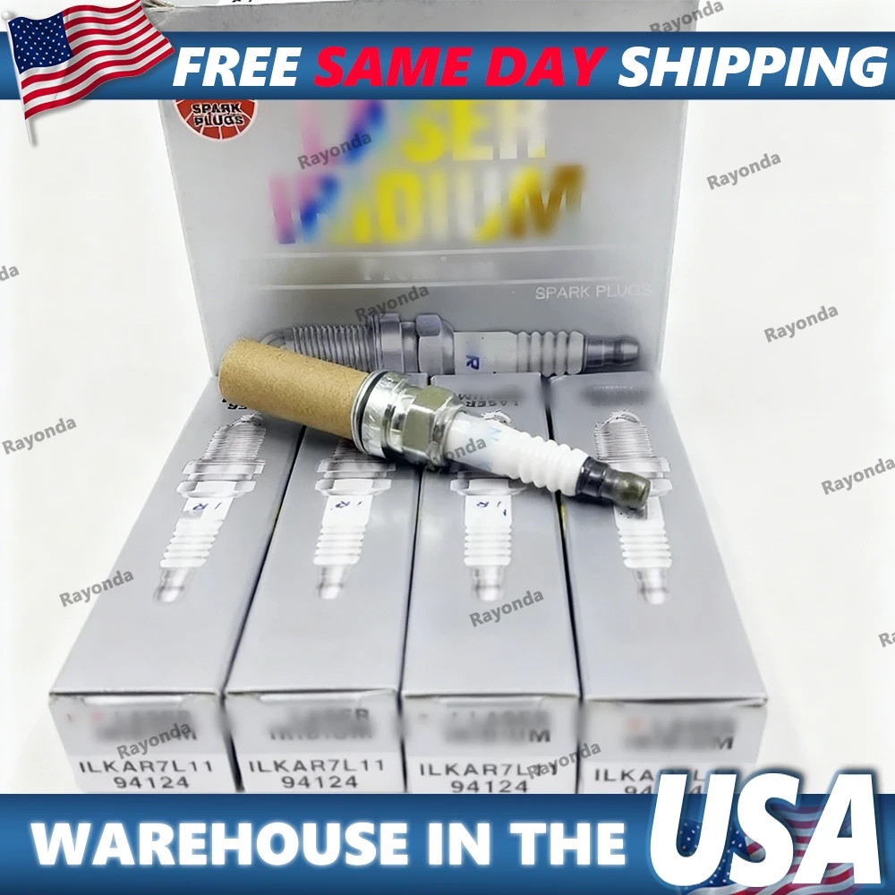 Set of 4 Laser Iridium Spark Plugs ILKAR7L11 For Mazda CX-5 2013-2015 NGK 94124