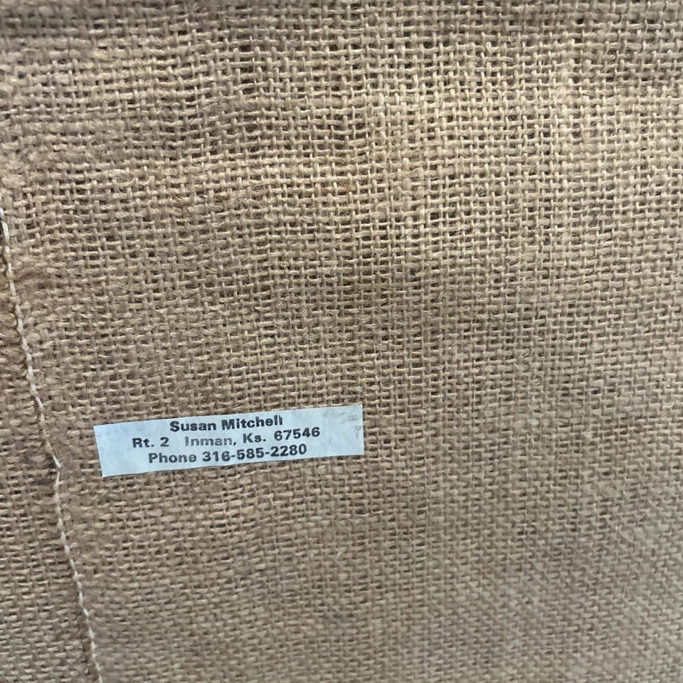 Vintage KU Kansas University Jayhawks Burlap Wall Decor Flag/Banner  - Image 4 of 4