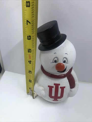 Indiana University Hoosiers Christmas Frosty Snowman NCAA Figurine. Approx. 6” - Picture 15 of 15