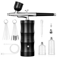 Airbrush Kit with Compressor Portable Airbrush Kit 48PSI High-Pressure Non-Cl...