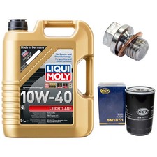 Motor&ouml;l Filter Set 10W-40 5 Liter + &Ouml;lablassschraube f&uuml;r Mercedes 190 E 2.0 W201
