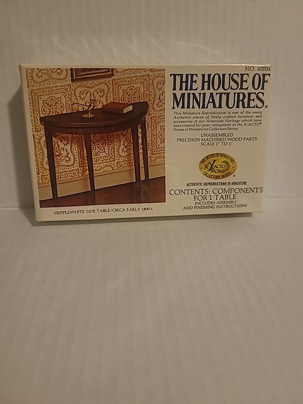 vintage House of Miniatures Hepplewhite side  Table  Kit New DOLLHOUSE  40004