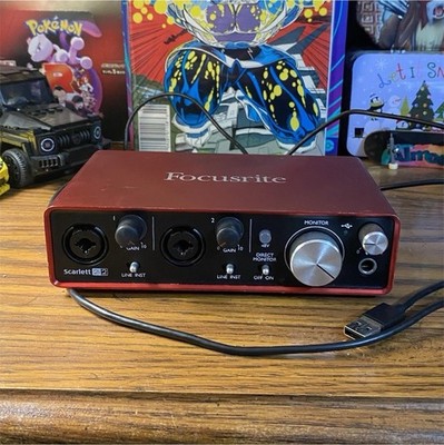 Focusrite Scarlett 2i2 USB Audio Interface, Direct Monitoring, Desktop