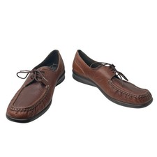SAS Women’s Petra Comfort Leather Oxford Shoes Brown Made in USA 8 Narrow