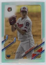 2021 Chrome NPB Nippon Professional Baseball Aqua Refractor Haruki Ohmichi a8r