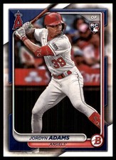 Jordyn Adams 2024 Bowman #27 Angels MLB READ FREE SHIPPING AutographDen