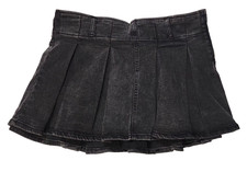 J for Justice Women Pleated Charcoal Mini Skirt Skort Build in shorts Size L