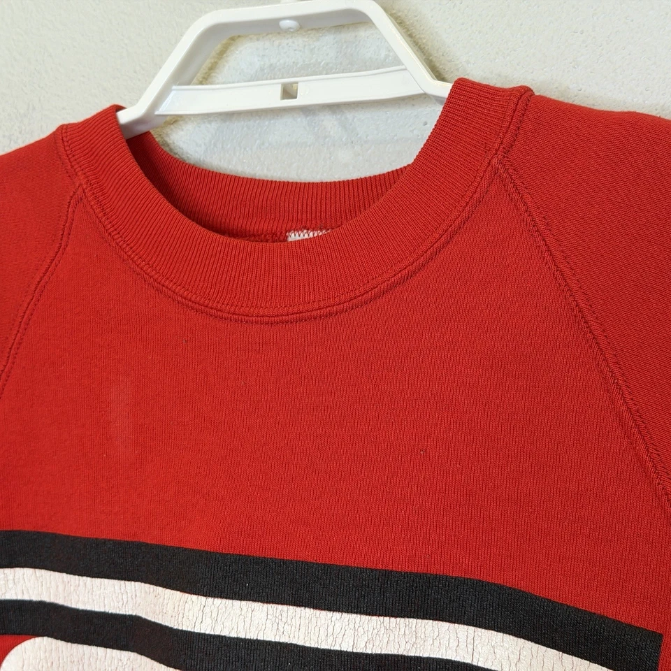 Винтажный San Diego State University SDST Artex Размер Средний Красный Круглый Гриф 70-80-е - Изображение 2 из 4