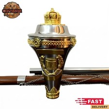 Royal Ceremonial Marching Band Drum Major Mace Stick  60" Mace Stave  Stick