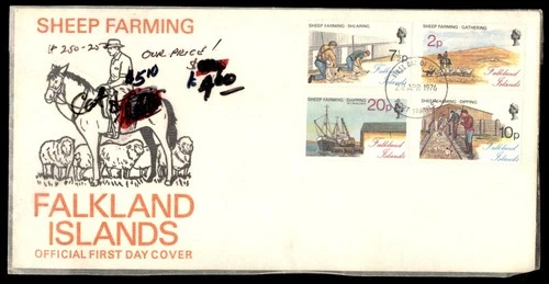 Mayfairstamps Falkland Islands FDC 1976 Sheep Farming Combo First Day Cover aaw_