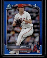 NATE SNEAD 2025 BOWMAN DRAFT CHROME #BDC-38 BLUE REFRACTOR /150