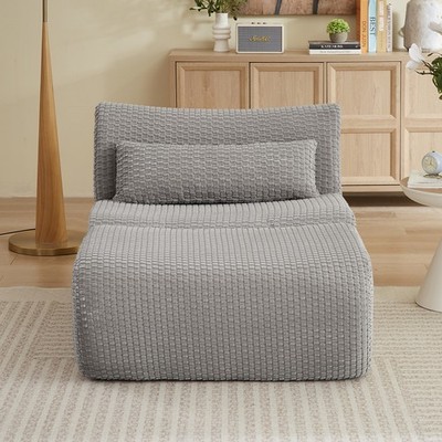 Corduroy Loveseat Sofa, 2-Seat Boneless Cloud Couch, Modern Modular