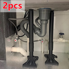 2X Undermount Sink Brackets Adjustable Support Sink Legs Installation 41-70CM