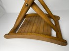 Vtg Mid Century Modern Nevco Wood Slat Folding Camping Stool Yugoslavia — photo 4