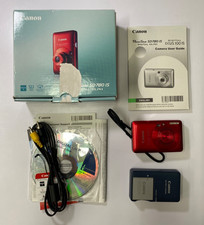 Canon PowerShot Digital ELPH SD780 IS 12.1MP Compact Camera Bundle, Red WORKING