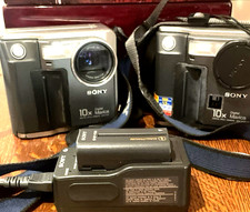Lot of 2 Sony MVC-FD7 3.5" Untested Cameras-One Charger-One Battery-AS IS