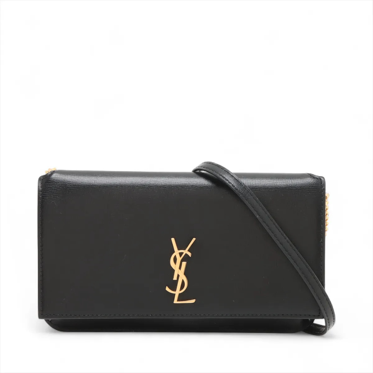 Cree Leather Chain Shoulder Bag Black 635095