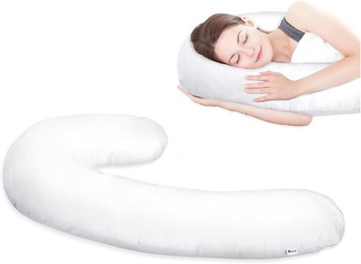 Pillowcase Compatible with J Shape Contourr Swan Body Pillow 1 Pack, White 