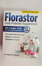 Florastor Daily Probiotic Supplement 100 Capsules, New, Sealed, Exp. 04/27