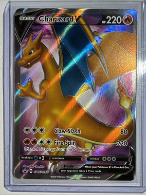 FULL ART Charizard V ULTRA RARE PROMO Pokemon SWSH050 Champion's Path Holo -NM