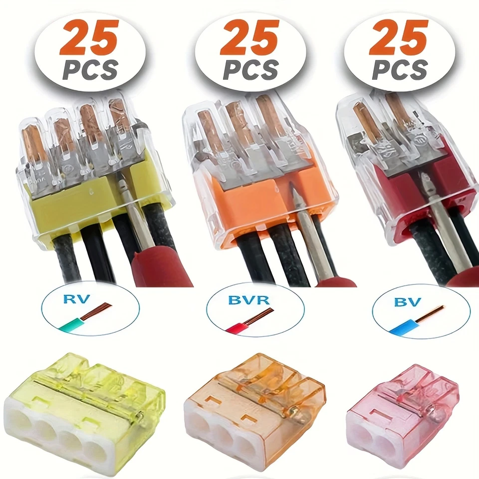 Electrical Wire Connector Set - Multi-Port Quick Terminal Blocks for Wiring - Image 3 of 4