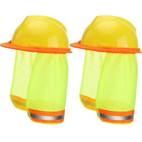2 Pieces Hard Hat Sun Shade Neck Protection High Visibility Sun Neck Shield