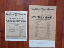 2 stare plakaty teatralne, Królewskie, Hoftheater Dresden z 1914 / 1922