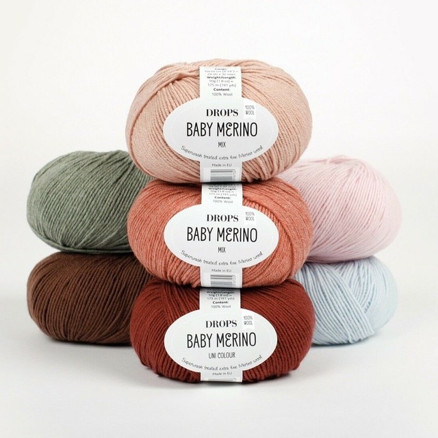 ¡GOTAS 100% BEBÉ MERINO 4 capas hilo 50 colores! LANA DE PUNTO MERINO EXTRA FINA 50g