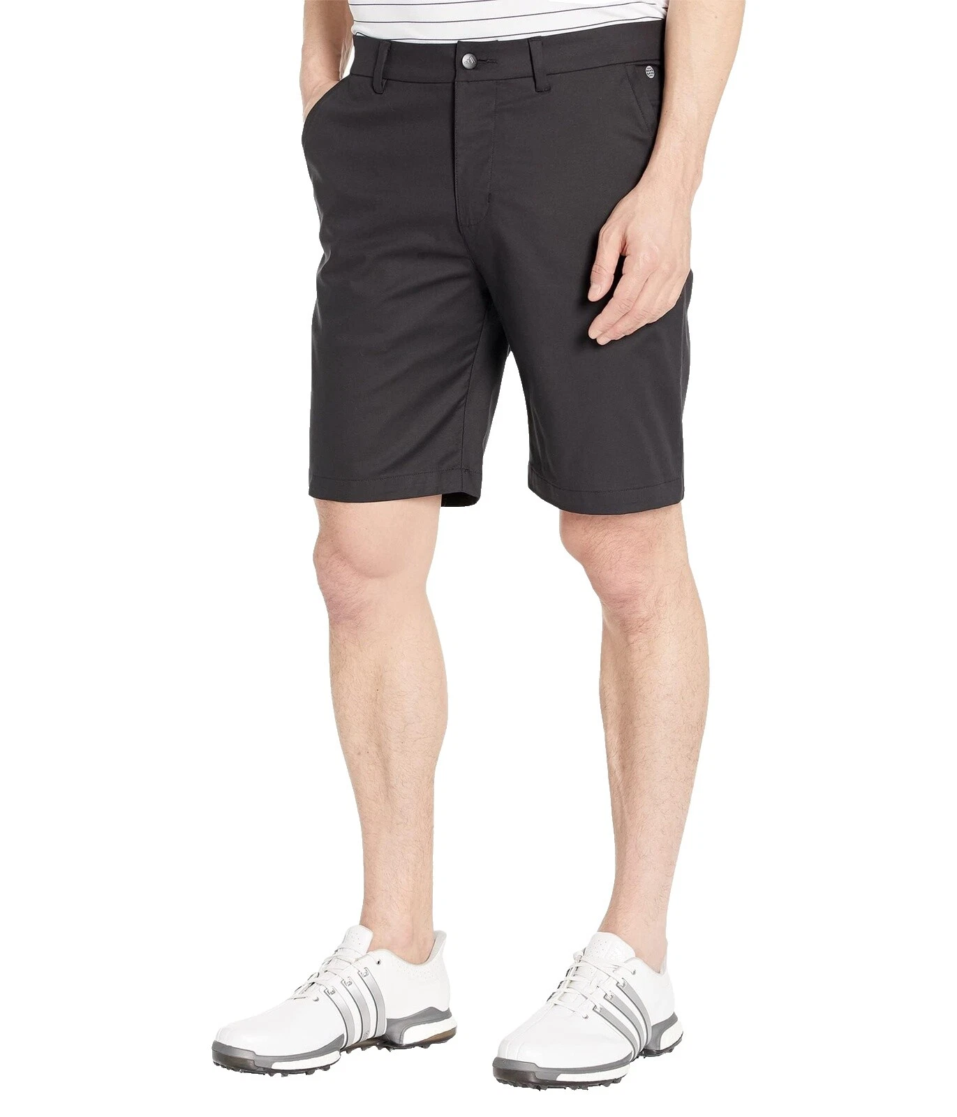 Mezcla de algodón Pantalones Cortos De Golf Negro para Hombres