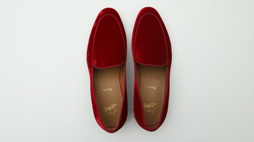 Christian Louboutin 'Marquees' Mens Spike Loafers Size 42/ US 9 in Red - Picture 6 of 23