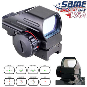 Details about   Red Green Dot Reflex Sight Laser Scope Tactical Holographic 4 Reticles 20mm Rail