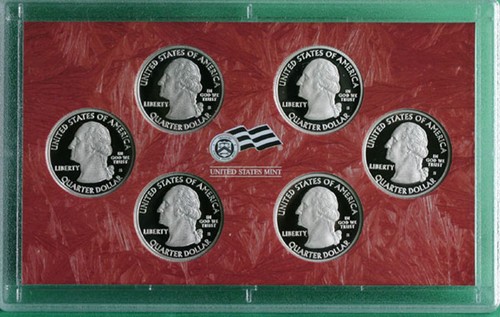2009 Proof 90% Silver Quarter Set DC and US Territories 6 COINS ONLY No Box - Picture 2 of 2