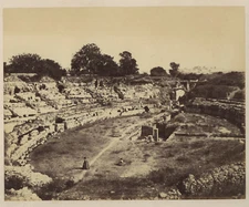 Italia, Siracusa, Anfiteatro Latomie del Paradiso. Vintage Albumen Print Tir