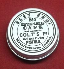 COLT Firearms Eley Screw Top Cap Tin Box