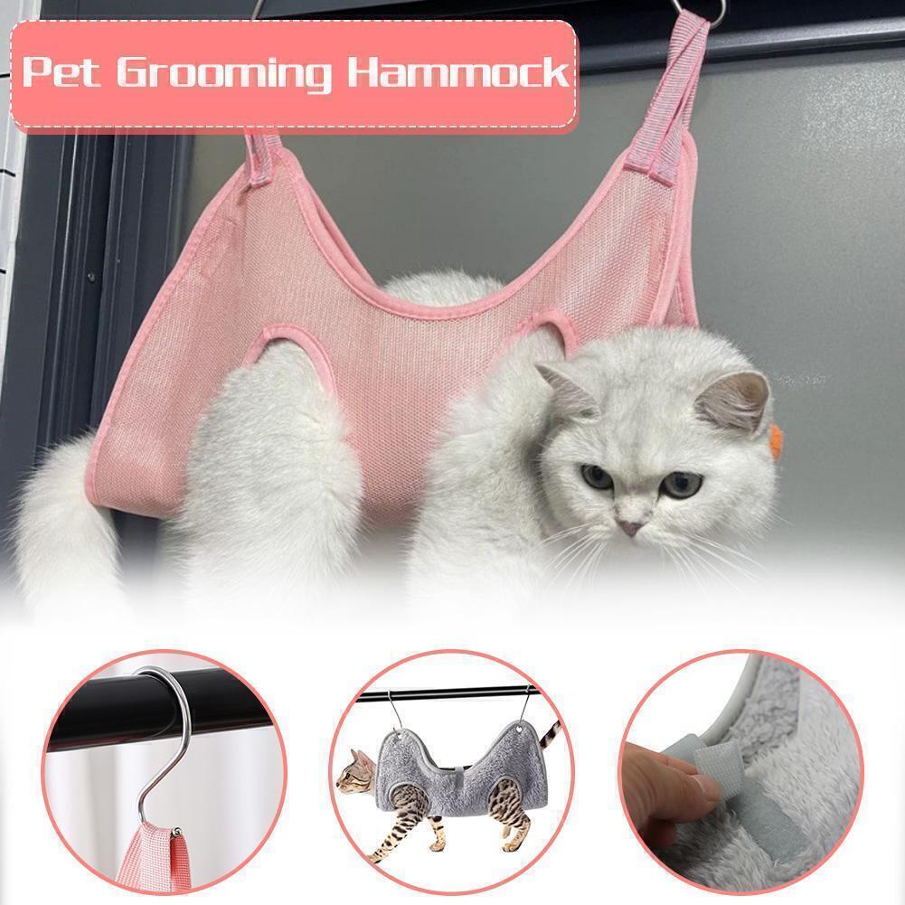 Bolsa de sujeción para gatos, hamaca para el cuidado de gatos, bolsa de baño con