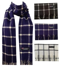 Wholesale Lot Unisex  Square 100% CASHMERE Scarf Check Plaid Shawl Wrap