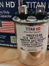 TITAN HD PRCF12.5A 12.5 MFD 440/370-Volt Round Run Capacitor