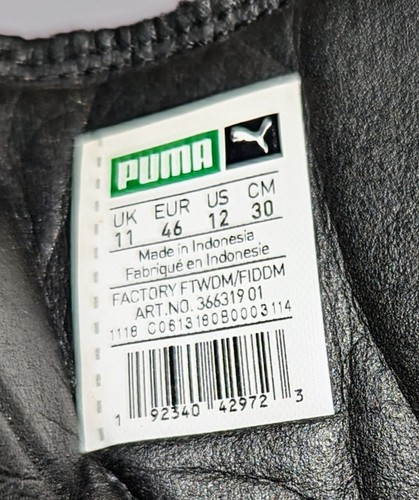 Scarpe sneakers Puma En Noir nere Spider Web taglia 12 scamosciate alte RARE A+ 🕸️🕷️ - Foto 14 di 24
