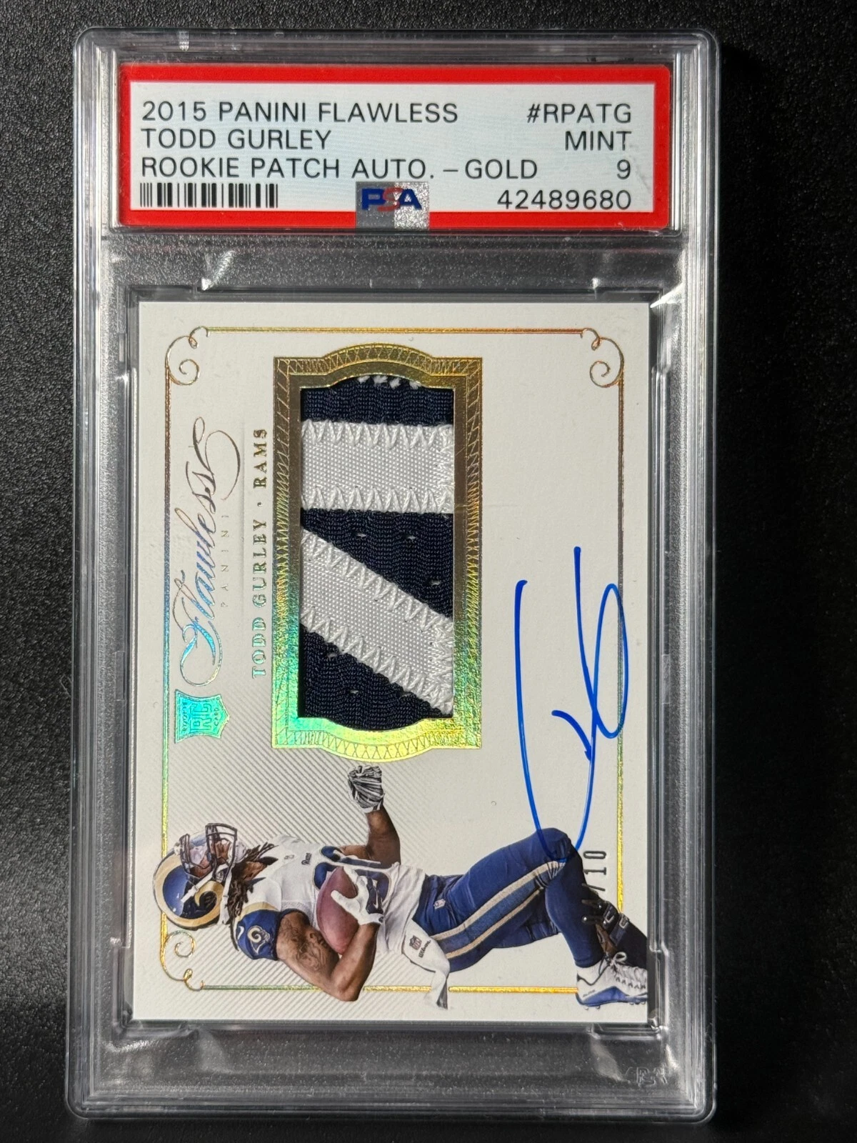 Todd Gurley Panini Flawless Rookie Patch Autographs #RPATG Gold