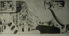 Herwig ZENS (Himberg 1943 ? 2019 Vienna) Street in Old Town 1973