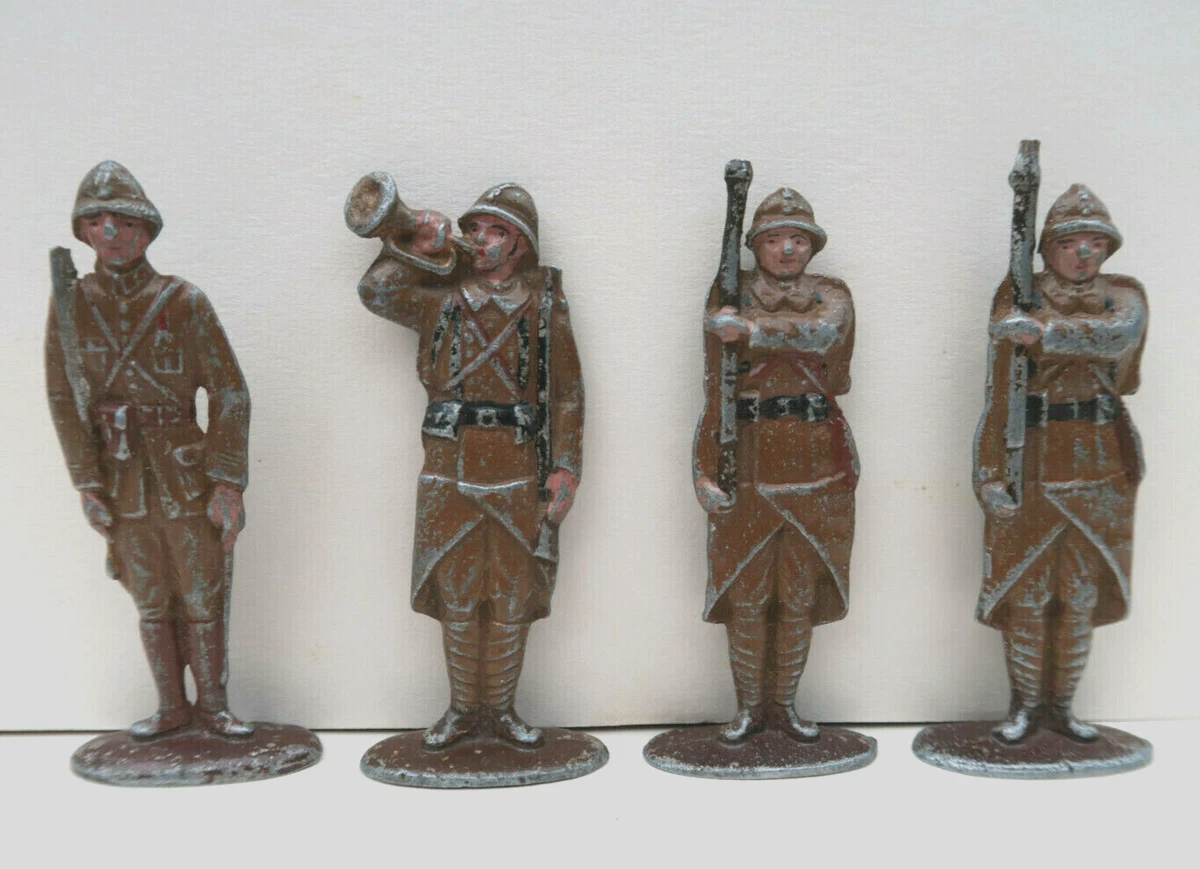 Petits soldats animaux Quiralu en plomb peint