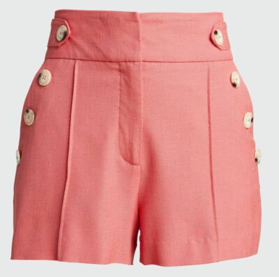 VERONICA BEARD shorts Women sz 8 Pink Melon Coral PINE matches OSKAR NWT